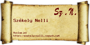 Székely Nelli névjegykártya